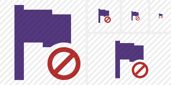 Flag Purple Block Icon