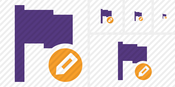 Flag Purple Edit Symbol