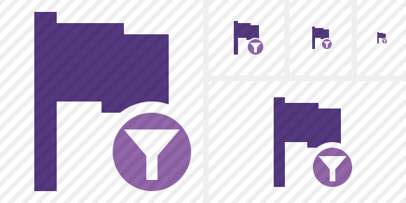 Flag Purple Filter Symbol