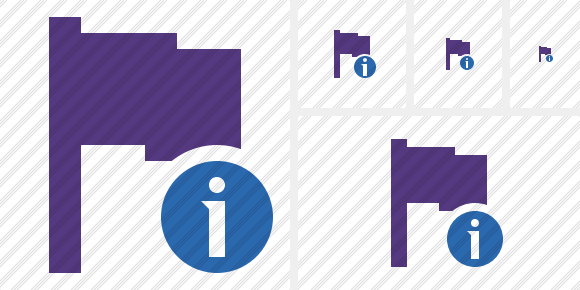 Icône Flag Purple Information