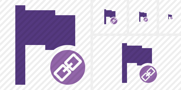 Icono Flag Purple Link