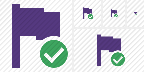 Icona Flag Purple Ok Icona Flag Purple Ok