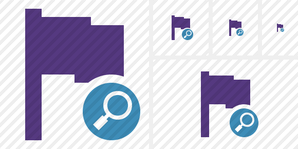 Icono Flag Purple Search