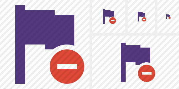 Icona Flag Purple Interrompi Icona Flag Purple Interrompi
