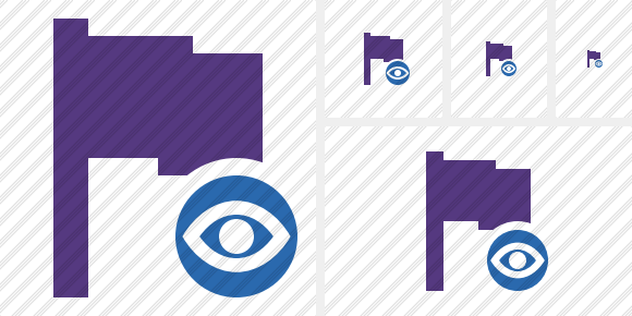 Icona Flag Purple View Icona Flag Purple View