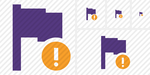 Icona Flag Purple Avviso Icona Flag Purple Avviso