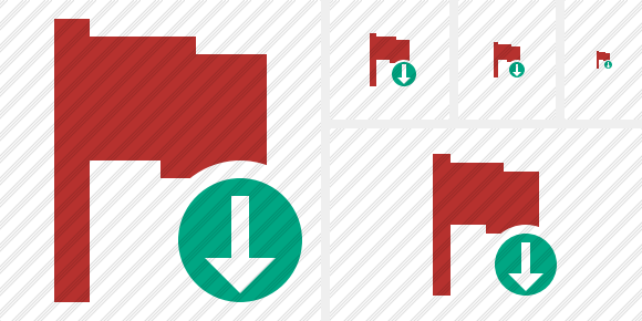 Flag Red Download Icon Flag Red Download Icon
