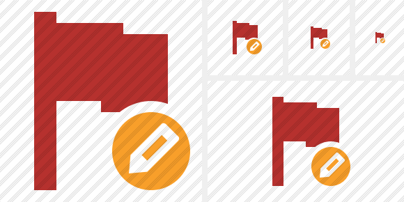 Flag Red Edit Icon Flag Red Edit Icon