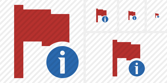 Flag Red Information Icon Flag Red Information Icon