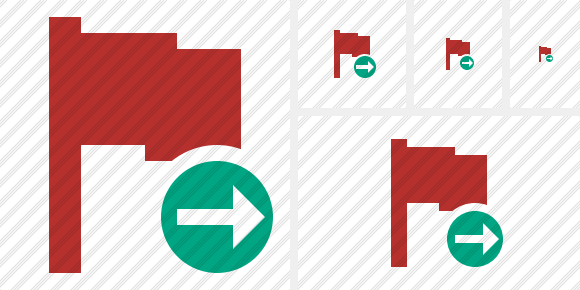 Flag Red Next Icon Flag Red Next Icon