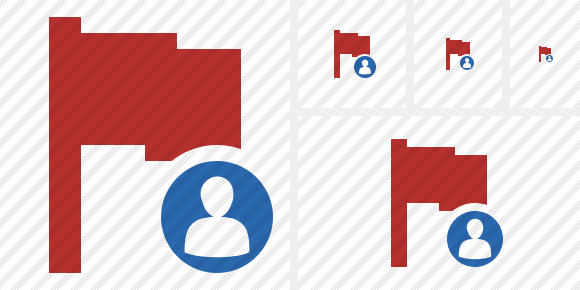 Flag Red User Icon Flag Red User Icon