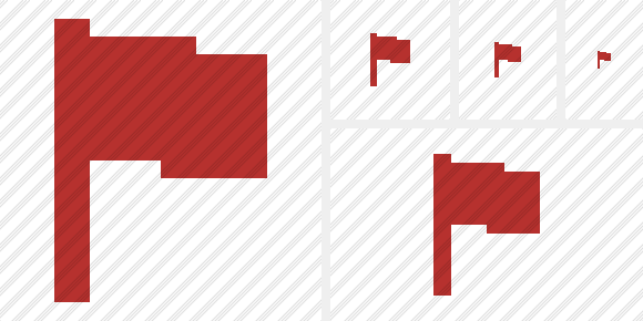Flag Red Icon Flag Red Icon