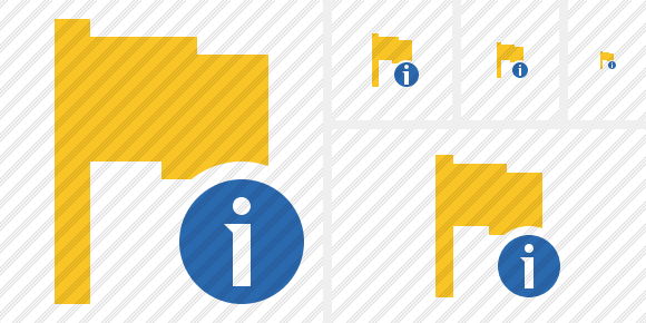 Icône Flag Yellow Information