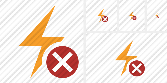 Flash Cancel Icon Flash Cancel Icon