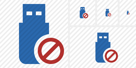 Flash Drive Block Icon Flash Drive Block Icon