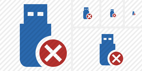 Flash Drive Cancel Icon Flash Drive Cancel Icon