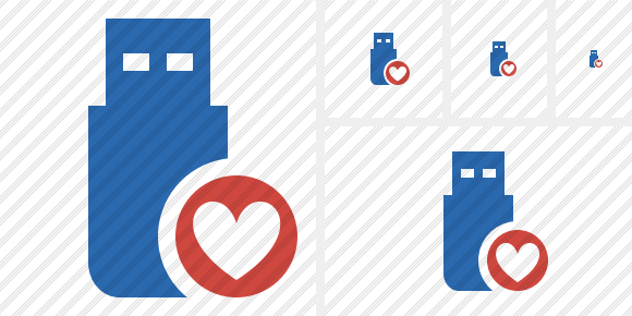 Flash Drive Favorites Icon Flash Drive Favorites Icon