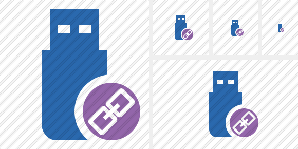 Flash Drive Link Icon Flash Drive Link Icon