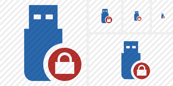 Flash Drive Lock Icon Flash Drive Lock Icon