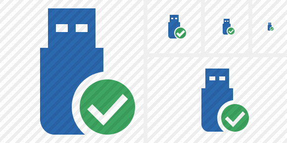 Flash Drive Ok Icon Flash Drive Ok Icon