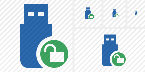 Flash Drive Unlock Icon Flash Drive Unlock Icon