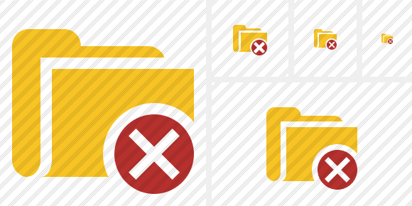 Folder Cancel Icon Folder Cancel Icon