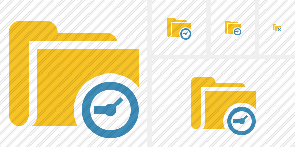Folder Clock Icon Folder Clock Icon