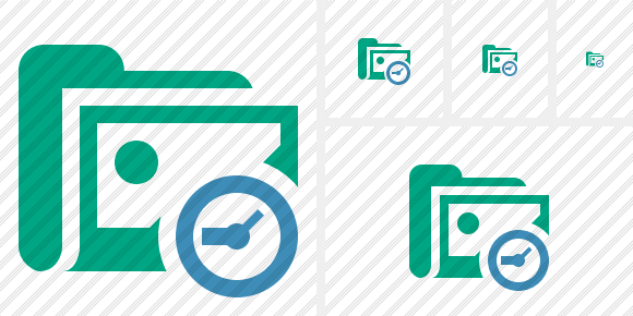 Folder Gallery Clock Icon Folder Gallery Clock Icon