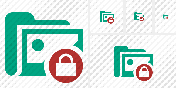 Folder Gallery Lock Icon Folder Gallery Lock Icon