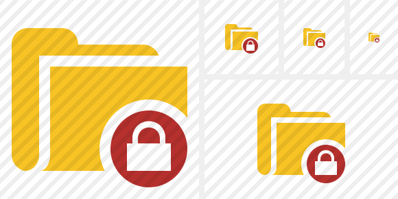 Folder Lock Icon Folder Lock Icon