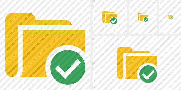 Folder Ok Icon Folder Ok Icon