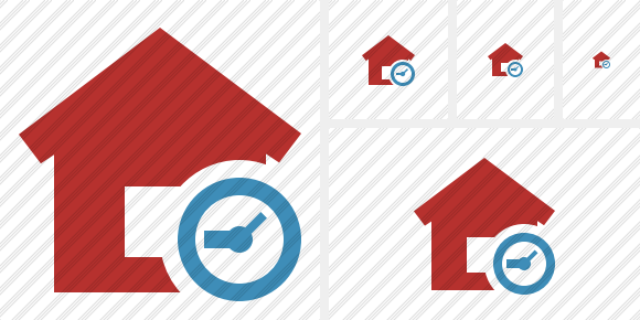 Home Clock Icon Home Clock Icon