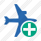 Airplane Horizontal 2 Add Icon