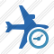 Airplane Horizontal 2 Clock Icon