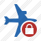 Airplane Horizontal 2 Lock Icon