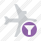 Airplane Horizontal Filter Icon