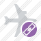 Airplane Horizontal Link Icon