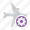 Airplane Horizontal Settings Icon