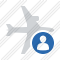 Airplane Horizontal User Icon