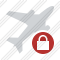 Airplane Lock Icon