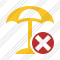 Beach Umbrella Cancel Icon