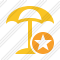 Beach Umbrella Star Icon