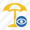 Beach Umbrella View Icon