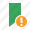 Bookmark Green Warning Icon