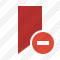 Bookmark Red Stop Icon