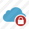 Cloud Blue Lock Icon