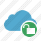 Cloud Blue Unlock Icon