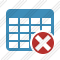 Database Table Cancel Icon