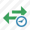 Exchange Horizontal Clock Icon