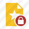 File Star Lock Icon